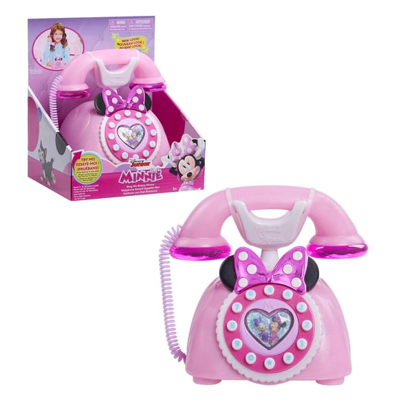 Téléphone à cadran Minnie Mouse de Disney Junior avec effets sonores et lumineux, jouets pour enfants de 3 ans et plus par Just Play