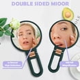 thumbnail image 3 of 10X/15X Magnifying Handheld Mirror Folding Handle Double-sided Portable Travel Magnified Hand Mirror Pedestal Makeup Mirror, 3 of 6