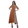 thumbnail image 1 of Moomaya Robe Midi en Viscose à Imprimé Style Santoon, Encolure Dégagée, Décontractée, pour Femmes, 1 of 4