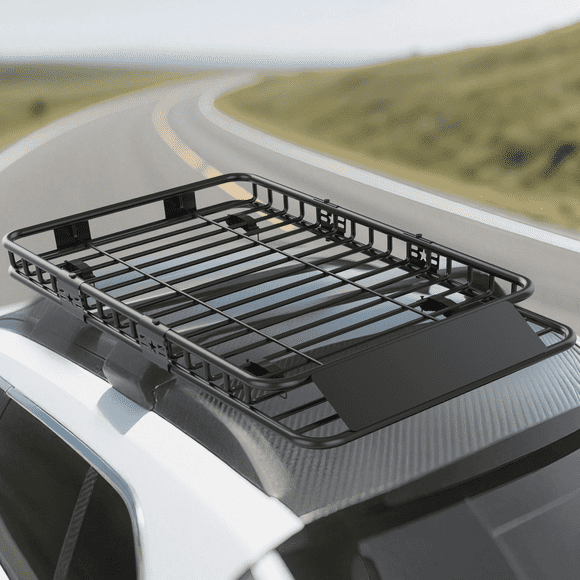 GARVEE 64" X 39" Roof Rack Rooftop Cargo Carrier Steel Basket, 200lbs Capacity Car Top Luggage Holder for SUV and Pick Up Trucks