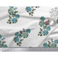 thumbnail image 3 of Soimoi Polyester Crepe Fabric Leaves & Floral Block Printed Fabric 1 Yard 52 Inch Wide, 3 of 3
