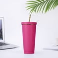 thumbnail image 2 of HAOMONZEN Double Layer Stainless Steel Portable Edged Insulation Cup Creative Straw Cup Durable Paint 500ML Motivational Perfect for Home Condos Rvs Campers Warehouse Clearance, 2 of 9