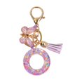 thumbnail image 2 of lionlar Resin Keychain Ornaments Girls English Alphabet Keyring Keychain O O, 2 of 9