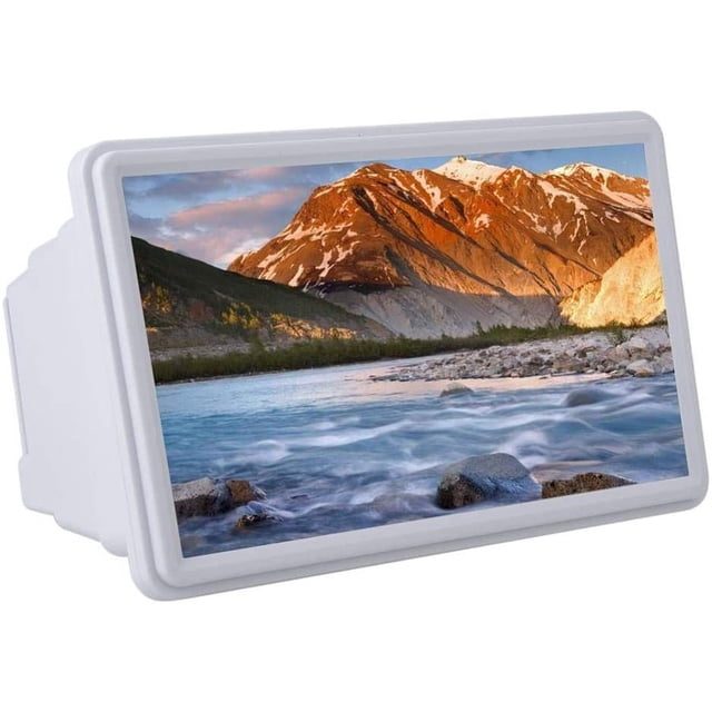 12 Inch Mobile Phone 3D Magnifier Smartphone Magnifying Glass, Magnifier Screen, Magnifying Glass 3D Movie Video Screen Amplifier Protect Eyes with Cleaning Cloth for iPhone (Black)