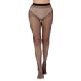 thumbnail image 2 of Lot de 2 Collants Aguichant pour Femmes Bas Collants avec Strass Fibre Acrylique Fine Découpe Résille Bas Collants pour Femmes Bas Collants pour Femmes Noir, 2 of 4