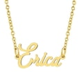 thumbnail image 1 of KISPER 18K Gold Plated Stainless Steel Personalized Name Pendant Necklace, Erica, 1 of 6