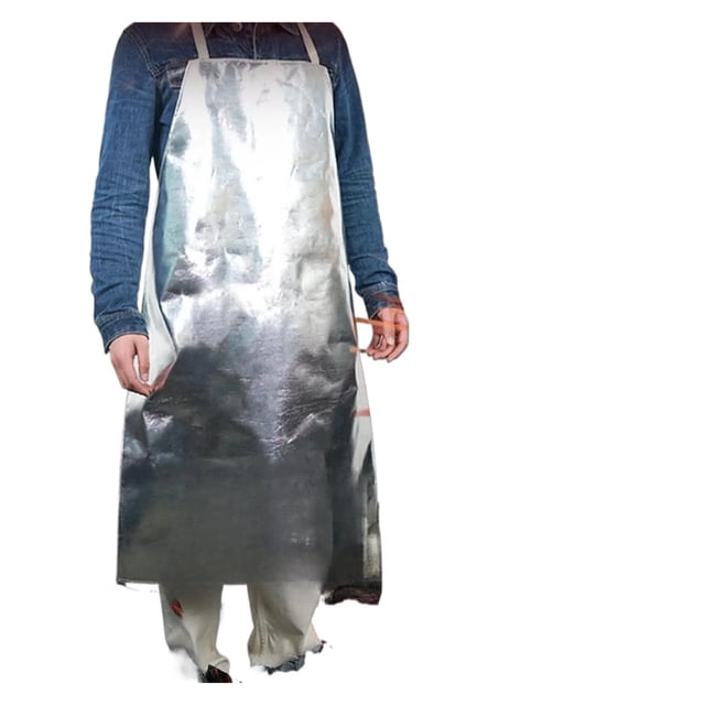 Heat Resistant Apron Fireproof Thermal Insulation Workshop Aluminum Foil for Crafting Welding