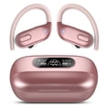 thumbnail image 1 of Bluetooth Headphones Wireless Earbuds 80Hrs Playback Sport Ear Buds with Earhook LED Display Charging Case IPX7 Waterproof Earbud Deep Bass Running Earphones for iOS Android Cellphone,Rose Pink, 1 of 8