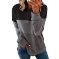 thumbnail image 2 of Qertyioot Chemise à Manches Longues Décontractée Femme Slim Top, 2 of 4