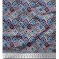 thumbnail image 1 of Soimoi Cotton Poplin Fabric Square Geometric Print Sewing Fabric Yard 42 Inch Wide, 1 of 3