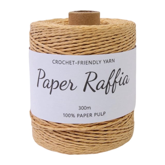 Rongfmy Raffia Paper Yarn 1.5 mm Thick for Crocheting Bags Nesting Basket Summer Hat Light Coffee