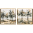 thumbnail image 1 of Set of two Tree Landscapes Framed Canvas 14x14, 1 of 4