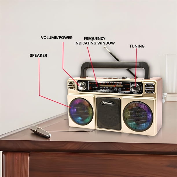 RONSHIN RX-880D Portable Radio Recorder Speakers Retro Antique