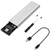 High-Speed USB-C M.2 SSD Enclosure Aluminum Alloy for NVMe/SATA Drives up to 4TB with 10Gbps Transfer