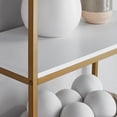 thumbnail image 4 of Mainstays 6-Shelf Metal Frame Bookcase, White/Gold, 4 of 7