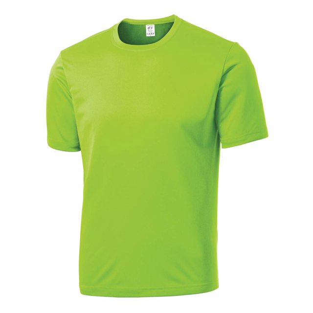 Gravity Threads Mens Short-Sleeve Moisture Wicking Shirt - Lime Green - X-Large