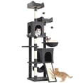 thumbnail image 1 of PawHut 70" Cat Tree, Multi-Level Cat Tower with 2 Condos, Dark Grey, 1 of 10