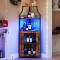 thumbnail image 1 of EDTara Corner Wine Cabinet with Removable Wine Rack, Wine Bar Cabinet with Barn Door and Adjustable Shelves, Industrial Wine Cabinet for Dining Room, Living Room,Kitchen, 1 of 9