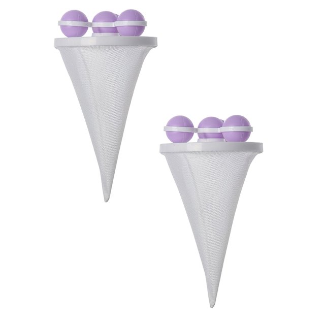 Oleegame 2PC Washing Machine Float Filter Mesh Bag Hair Filter Hair Remover Cleaning And Decontamination Laundry Ball Laundry Care Ball Purple