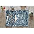 thumbnail image 2 of Vargottam Napperons - Napperon pour Table à Manger, Ensemble de 4 - Serviette en Coton Imprimée et Réversible - Napperons d'Intérieur pour Table de Maison et de Cuisine - Batik Asiatique (Bleu Moyen), 2 of 5