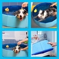 thumbnail image 3 of LEEYNEER Collapsible Pet Dog Bath Pool Kiddie Pool Hard Plastic Foldable Bathing Tub PVC Outdoor Pools Blue, 3 of 7