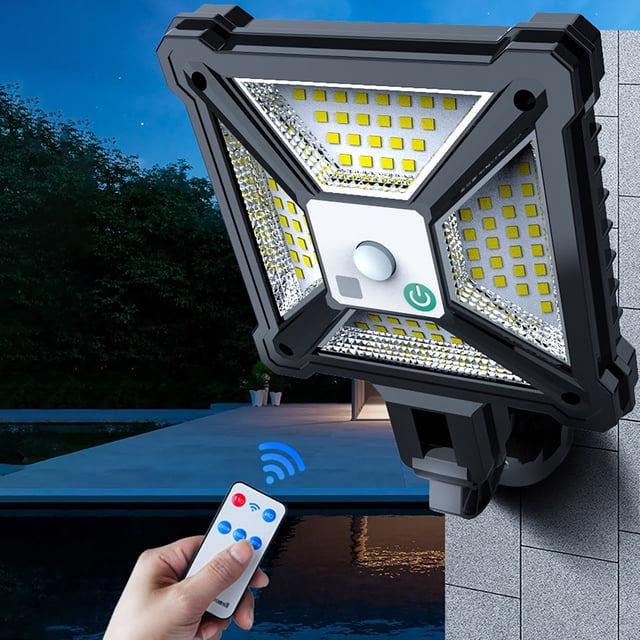 76 LED Remote Control Solar Street Floor Lamp with Table Solar Outdoor Lights for Lamp for Living Room Modern Reading Lamp Floor Sprinkler Covers for outside 36x24 Solar Lights for Fence Posts