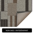 thumbnail image 4 of Mainstays Modern Indoor Taupe, Gray and Brown Geometric Block Rug, 3' x 4', Machine Washable, Non-Skid Backing, 4 of 5