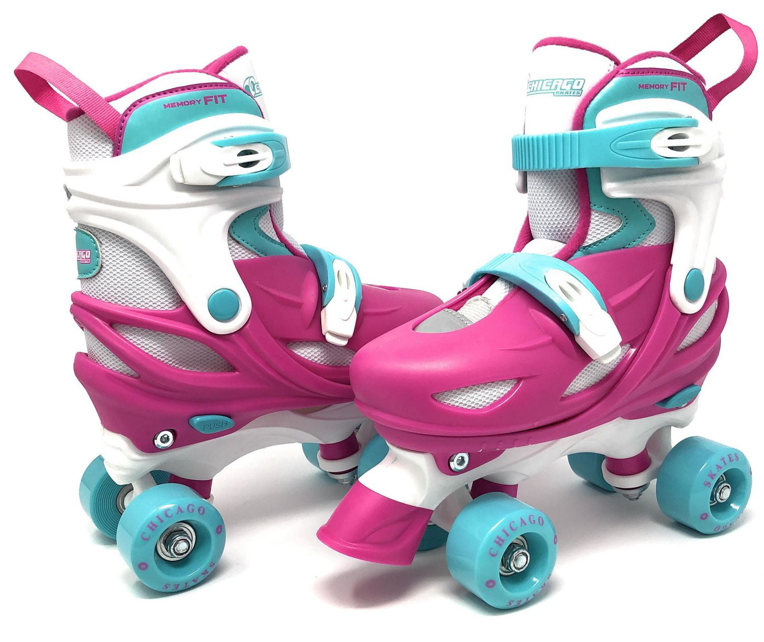 Chicago Skates – Patins à roulettes rose ajustables pour filles, taille J10-J13