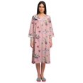 thumbnail image 1 of Moomaya Robe de Nuit d'Allaitement en Coton à Col Rond Imprimée pour Femmes, 1 of 6