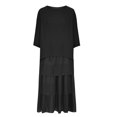 thumbnail image 4 of Robes d'Été Grande Taille pour Femmes 2024 Manches Courtes Col Rond Décontracté Imprimé Économisez jusqu'à 65 %!, 4 of 6