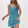 thumbnail image 5 of Ovzne Robes pour Femmes 2025 Robe de Plage Robe Tendance Décontractée Imprimée avec Poches Sans Manches Col de Jardin Robe pour Femmes Imprimée Liquidation, 5 of 5
