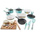 thumbnail image 1 of The Pioneer Woman Sweet Romance Aluminum 30-Piece Cookware Set, Turquoise, 1 of 9