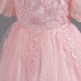 thumbnail image 4 of Cardigans pour Tout-Petits 2t Robes Jeunesse Taille 16 Robe Fille Tout-Petit Enfants Été Manches Courtes Robe Fleurie Robe de Défilé Performance, 4 of 8