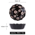 thumbnail image 3 of Qeeadeea Small Round Baking Dish Set Of 2, Colorful Ceramic Pie Pan, Round Ceramic Pie Plate-black-flower, 3 of 7