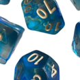 thumbnail image 4 of KLKCMS 7 Pieces Acrylic Polyhedral Dice Party Game D4-D20 for Role Playing Game Blue, 4 of 5