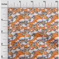 thumbnail image 2 of oneOone Rayon Orange Fabric Skull Sewing Material Print Fabric By The Yard 56 Inch Wide, 2 of 4