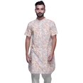 thumbnail image 1 of Atasi Kurta Imprimée pour Hommes Col Mandarin Coton Cambric Chemise Kurta Décontractée, 1 of 1