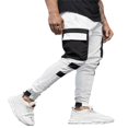 thumbnail image 3 of Men‘s Pockets Patchwork Cargo Trousers Color Block Casual Trousers Long Pants, 3 of 5