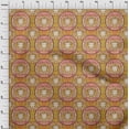 thumbnail image 4 of oneOone Georgette Viscose Dark Mustard Fabric Lion Face Craft Projects Decor Fabric Printed by The Yard 42 Inch Wide, 4 of 4