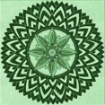thumbnail image 1 of Ahgly Tapis d'Intérieur Lavable en Machine Carré Vert Émeraude Profond Transitionnel, 7 Pieds Carré, 1 of 7