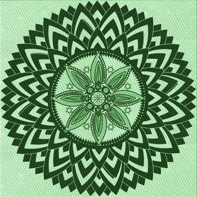 Ahgly Tapis d'Intérieur Lavable en Machine Carré Vert Émeraude Profond Transitionnel, 7 Pieds Carré