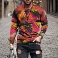 thumbnail image 2 of RKSTN Chemises pour Hommes Manches Courtes Manches Longues Imprimé Col Rond Chandail T-Shirt Blouse Chemises Hawaïennes pour Hommes, 2 of 3