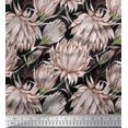 thumbnail image 1 of Soimoi Moss Georgette Fabric Clover Flower Print Fabric by Yard 42 Inch Wide, 1 of 1