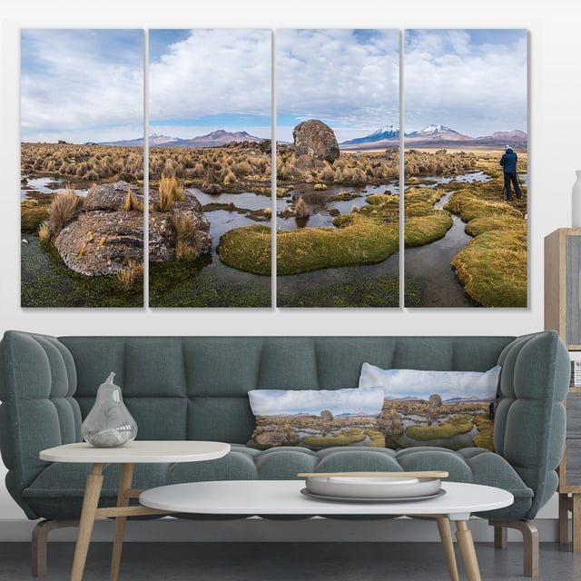 Bolivia Volcanoes Panoramic View - Landscape Print Wall Artwork