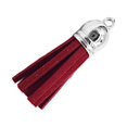 thumbnail image 2 of Shengyu 28 Pieces Keychain Charms Creative Delicate Keyring Pendant Tassels Simple Handbag Decor Tassel Craft Decoration DIY Accessory Wine red, 2 of 7