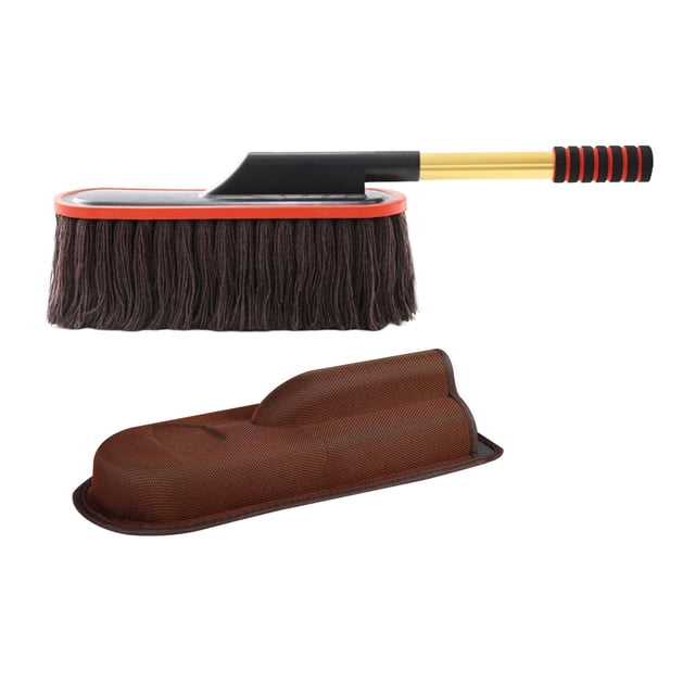 Car Duster Dusting Tool Mop Brush for Home Kitchen Automotive Truck , Coffee with Box