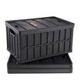 thumbnail image 1 of VEVOR Collapsible Storage Bins with Lids, 65L3Packs, Folding Plastic Stackable Utility Crates with Handles,Large Heavy Duty Containers for Clothes, Toys, Books, Snack, Shoes, and Grocery Organizing, 1 of 9