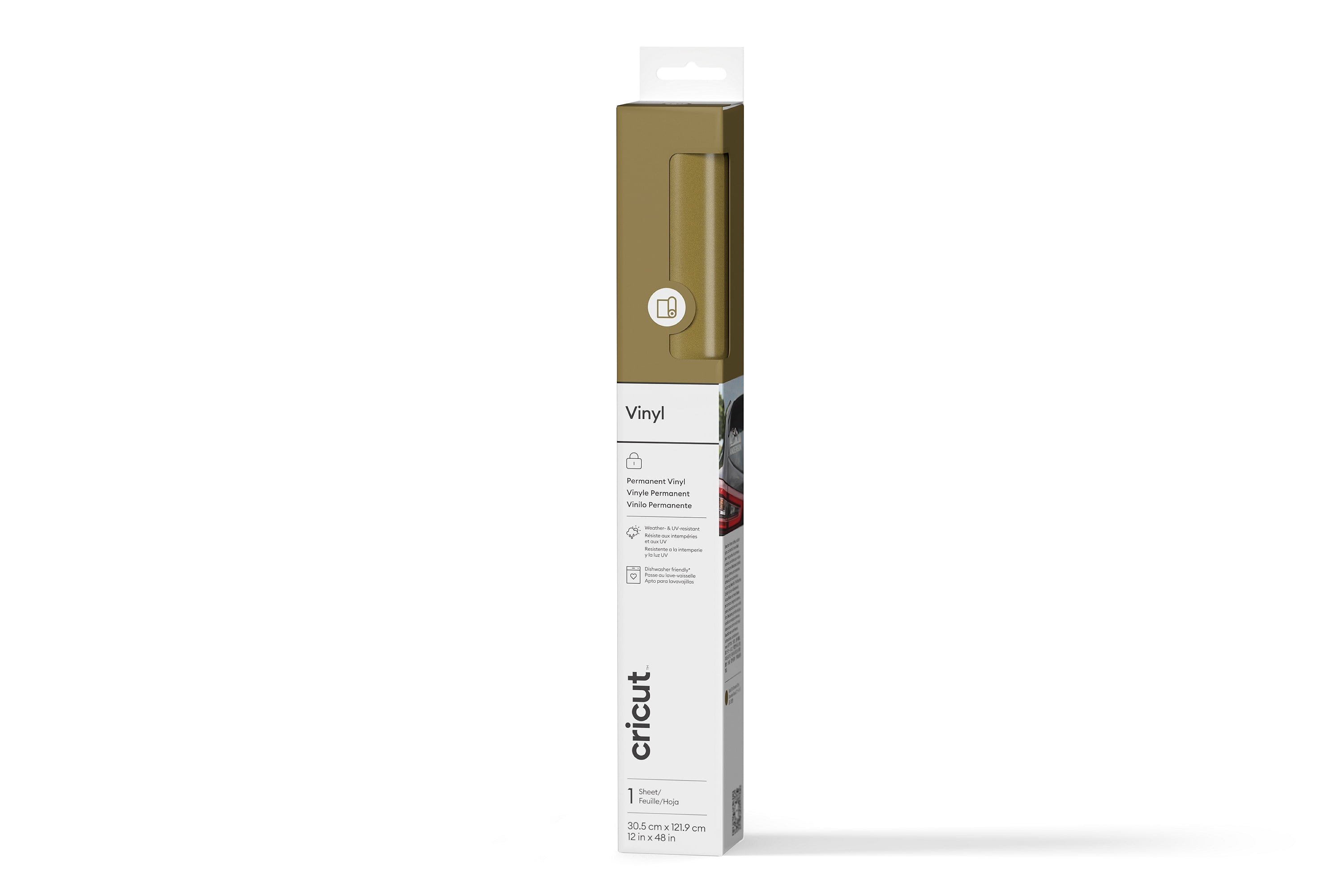 Cricut® Vinyl – Permanent (4 ft), Gold