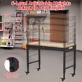thumbnail image 4 of Établi Ajustable 2025 pour Garage, Établi 48 Pouces x 24 Pouces, Capacité de 2000 Lb, Poste de Travail en Bois de Caoutchouc avec 4 Roulettes, Table de Travail Robuste avec 2 Ports USB et 4 Prises CA, 4 of 7