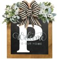 thumbnail image 2 of YAOMOBB Hanging Pendant Farmhouse Front Door Wreath Personalized Welcome Sign, 2 of 6